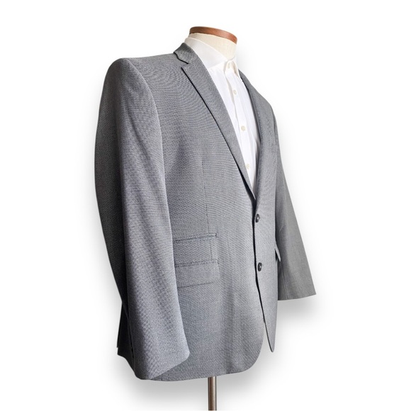 Vince Camuto Gray Textured Blazer Sport Coat Suit Jacket Business Wedding 44R - Picture 3 of 8